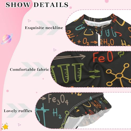 Image of Girls One Piece Swimsuits Long Sleeve Swimsuit Zipper Bathing Suits Swimwear