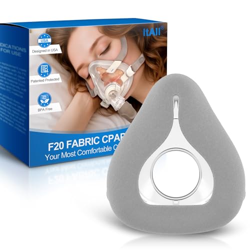 Replacement F20-Style Fabric Mask (Small), CPAP Full Face Cushion - Wrapped by Velvet for Airfit F20 & Airtouch F20, Ultra-Soft Mterial to Reduce Redness, Minimal Pressure & Enhanced Comfort