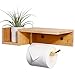 Wooden Toilet Paper Holders,red Oak Wood Toilet Roll Holder with Shelf, Toilet Paper Holder for Bathroom, Wall Mounted Toilet Paper Roll Holder, Storage (red Oak Wood)