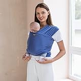 El portabebés Love y Carry tiene unas dimensiones prácticas de 55 cm x 5 m. Por lo tanto, se puede utilizar independientemente del tamaño del cuerpo.
