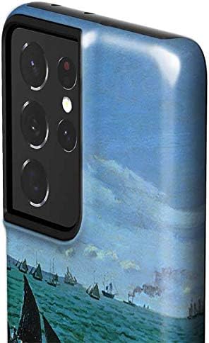Skinit Pro Phone Case Compatible with Samsung Galaxy S21 Ultra 5G - Bridgeman Art Monet - The Terrace at Sainte-Adresse Design Blue