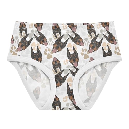 Girls' Underwear Doberman Dog Cotton Stretch Comfort Toddler Panties
