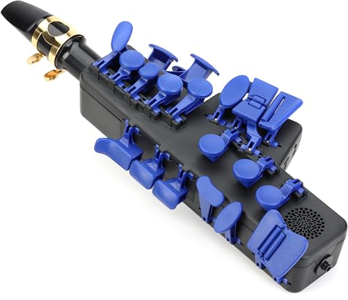 Image of Travel Sax 2 (Blue Royale) - Compact Digital Saxophone for Silent Practice Anywhere | Lightweight Electronic Sax with Real Alto Mouthpiece, Built-in Speaker, Bluetooth MIDI /Audio, USB-C, 70+ Internal