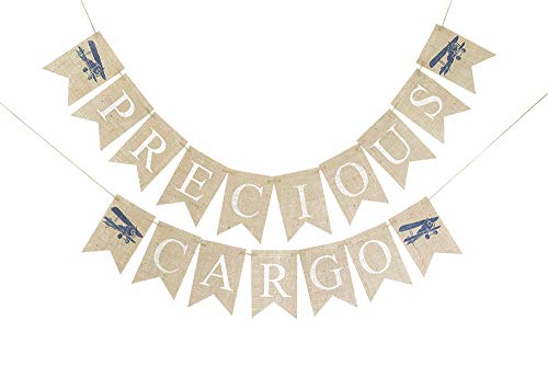 Swanky Party Box | Precious Cargo Plane Banner | Baby Shower or Gender Reveal Party Decoration