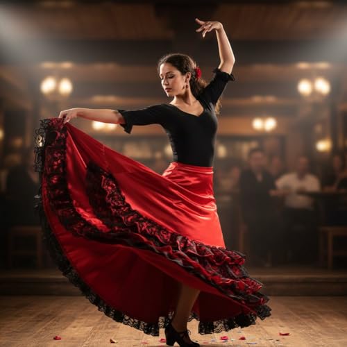 Jupe de danse orientale pour Halloween et jupes espagnoles amples - 3