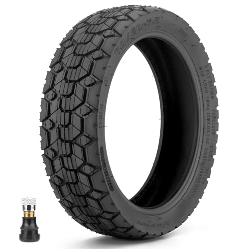 Amitor 70/60-7.5 Reifen Tubeless Kompatibel mit Segway ZT3 Pro/Ninebot MAX G3 11 Zoll Räder - Offroad & Geländetauglich - 11 Zoll Reifen E Scooter 70/60-7,5 mit Ventil, Langlebig & Rutschfest, 1PCS
