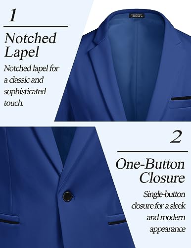Image of COOFANDY Men's Casual Blazer Jacket Slim Fit Sports Coat Business Suit Jackets One Button