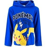 Pokémon Camiseta Niño, Camiseta de Manga Larga con Capucha,