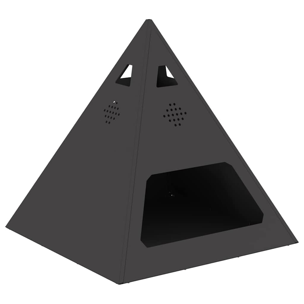 Braciere Nero 50 x 50 x 51 cm in Acciaio Corten
