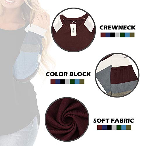 Plus Size Shirts for Women 3X Casual Long Sleeve Tops Burgundy 22W