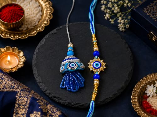 Image of Rakhi Set Combo with Roli Chawal