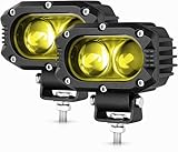 CO LIGHT LED Pods Lights Bar Yellow Fog Lights Spot Beam Driving Lights Work Light Pods Fit for Moto
