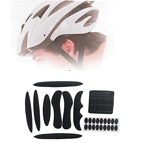 2 Set Helmet Padding Kit Bike Helmet Pad Universal Foam Pads for Bike Motorcycle Cycling Helmet (Black)… - Image 4