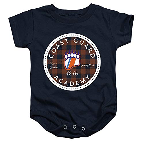 United States Coast Guard Academy Official Plaid Badge Unisex Infant Snap Suit for Baby