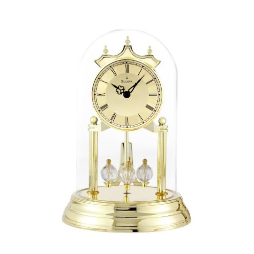 Bulova B8818 Tristan I Clock, Brass Finish