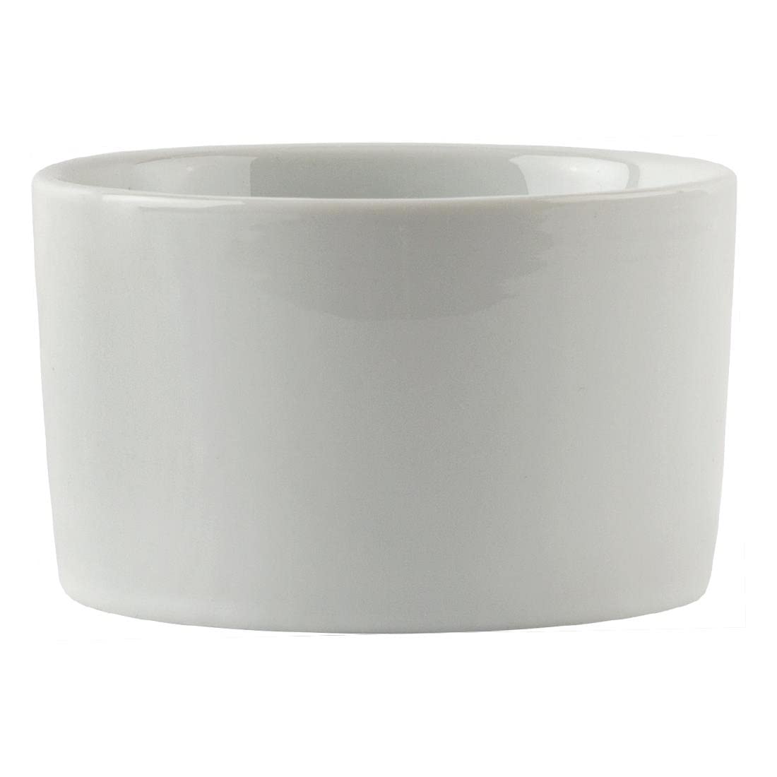 Olympia Whiteware Ramequins Contemporains 90 mm/3,5 pouces - 170 ml/6 oz (Lot de 12), Blanc, Porcelaine - Compatible Four, Micro-ondes, Lave-vaisselle et Congélateur, U176