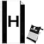 Black White H