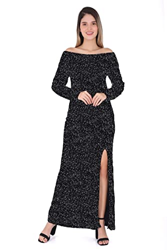 Image of MISVERSE Off Shoulder Sequin Dress