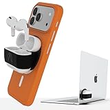 Aerpack - Earbuds Case For MagSafe and Laptop: Stick Earbuds To Phone, Laptop or Any Metal Surface, Use as Stand, Protect Earbuds Case, Accessible While Attached. Works With All Airpods, JBL an more.