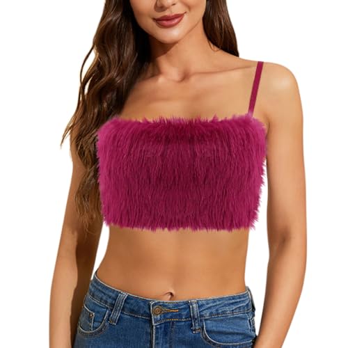 トップス IMMUNE faux fur camisole 411DW9NFe1L.jpg