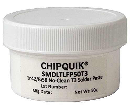 Image of Chip Quik SMDLTLFP50T3 Solder Paste in jar 50g (T3) Sn42 /Bi57.6 /Ag0.4 Low Temperature