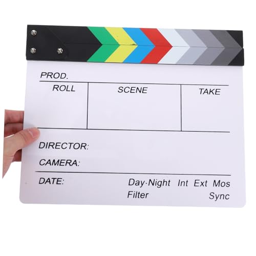 Plaque de réalisateur acrylique effaçable à sec noire pour cinéma - 5