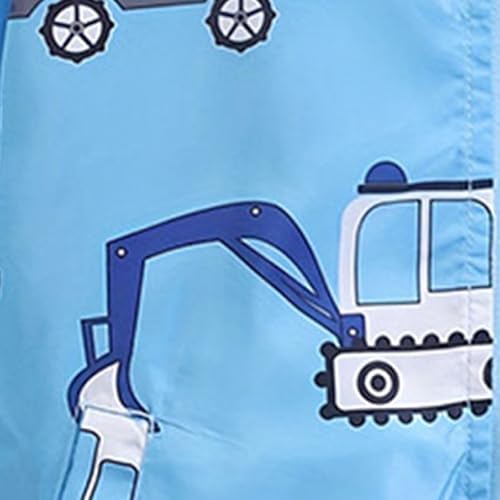 Kids Girls Cartoon Waterproof Hooded Jackets Zip Up Wind Resistant Athletic Coats Boys Fall Thickened Lined Casual Tops2