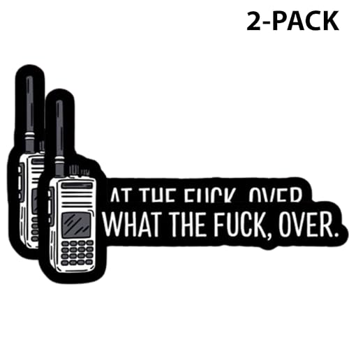 Image of eDesign 2-Pack WTF Over Black Sticker What The Fuck Over Sticker Decal - 4 Inches - for Waterbottle Car Truck Van Window Bumper Laptop Tablet Cup Tumbler and Any Smooth Surface