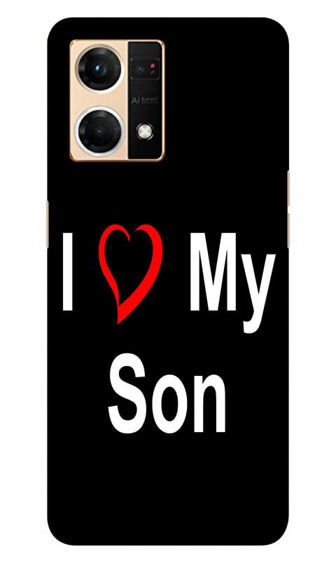 Grey Cloud India I Love My Son Back Cover for Oppo F21 Pro 4G (Poly Carbonate | Black)