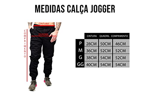 Calça Jogger Sarja Masculina Polo Marine (G, Azul médio)