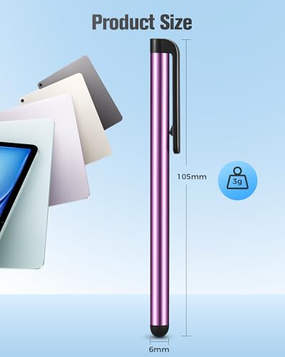 Yizhet 10uds Lápiz Stylus Capacitivo Universal Pen de la Pluma con el Diseño de Clip para Todos los Dispositivos con Táctil Capacitiva del Teléfono Smartphone de Pantalla Tablet PC - imagen 3