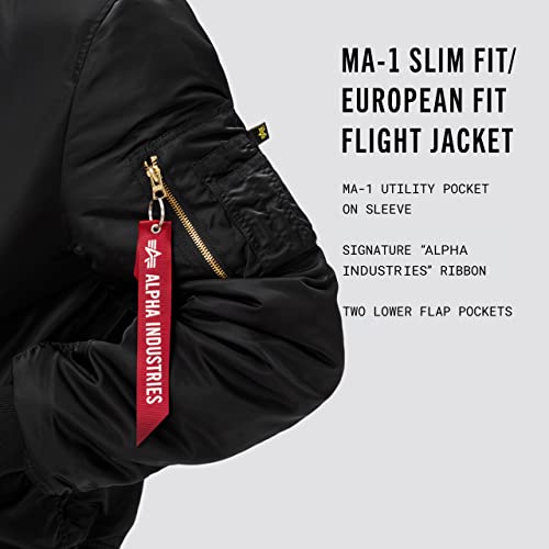 Image of Alpha Industries MA-1 Slim Fit Bomber Flight Jacket - Fighter Pilot Flight Jacket