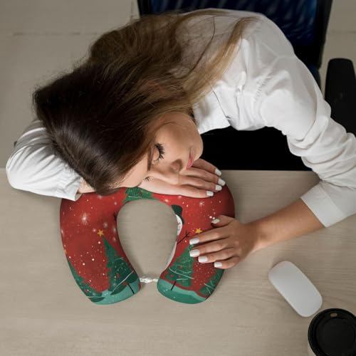 Almohada de espuma viscoelástica para viaje ajustable miniatura 7