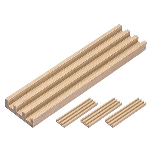 Plateaux à Dominos en Bois BESPORTBLE - Lot de 4 Supports Monorangée pour Jeux de Société