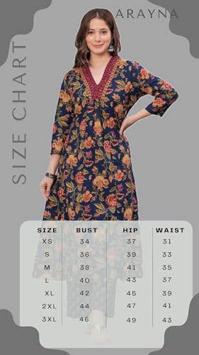 Image of Arayna Women's Pure Cotton Block Printed Kurta Set with Palazzo Pants & Dupatta - Ethnic Wear