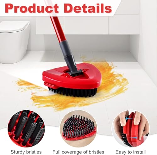 Image of Spin Mop Replacement Head - EasyWring Mop Refills Compatible with Triangle Spin Mop, Great Cleaning Power, Microfiber, Helper for Housework, Machine Washable (new Brush)