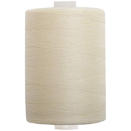 100% Cotton Thread By Threadart| Color Ivory | For Quilting, Sewing, And Serging | 1000M Spools 50/3 Weight | 50 Colors Available #TOP19