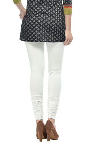 Image of Frenchtrendz Women's Cotton Spandex Stretchable Mid Rise Slim Fit Churidar Leggings Pull On