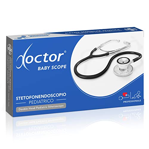 AIESI® Professionele Pediatrische dubbele kop stethoscoop in zwarte kleur DOCTOR BABY SCOPE # Garantie 24 maanden - Image 8