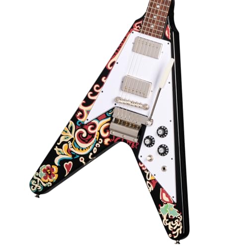 Epiphone/Inspired by Gibson Custom Jimi Hendrix "Love Drops" Flying V Ebony W~ whbNX