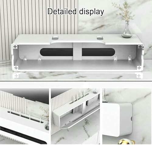 Soporte de madera para router de pared con organizador de cables para optimizar espacio 5