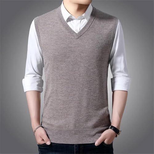 Dcvmvmn Men's Classic V-Neck Vest Sweater Business Fashion Casual Solid Color Sleeveless Pullover Vest Tops2