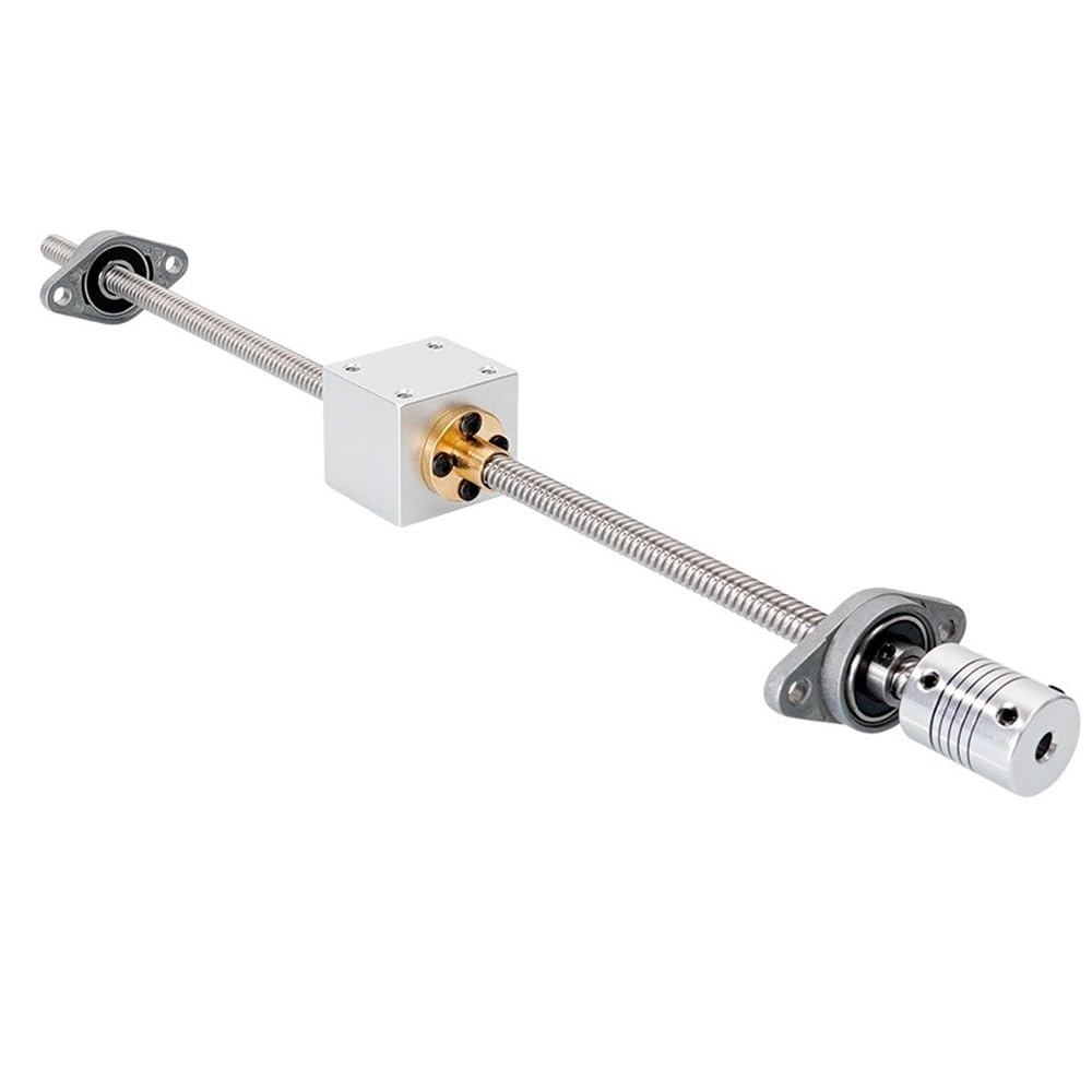 Kit tornillos trapezoidales T8 for máquinas CNC rosca 2 mm con soporte KFL