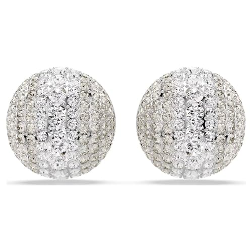 Swarovski Sublima boucles d'oreilles cristaux blancs et plaqué rhodium grand modèle 3,5 cm