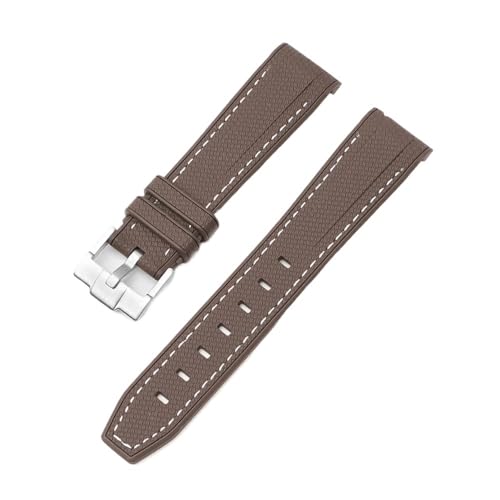 [X] VRXgbv For Swatch X Ή For Omega Ή For Moonswatch Ή XeXX`[obN 20mm 22mm Y fB[X \tg h pvoh(Dark brown white