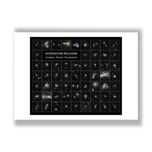 Poster Hubble Interacting Galaxies le cadeau ideal pour passionne d'astronomie et d'art