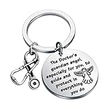 Llavero de oración para médicos, un ángel de la guarda del médico, regalo de ángel de la guarda, S, Acero inoxidable,