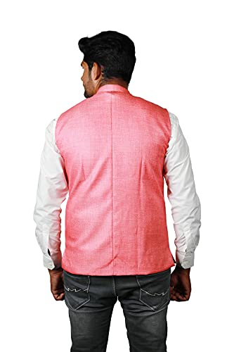 Image of PRAKASAM COTTON Men's Cotton Blend Nehru Jacket(Sleeveless wait coat)