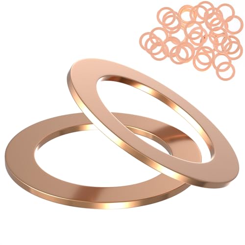 Image of 50 PCS Oil Drain Plug Gasket, 14mm Copper Oil Crush Washer Seals, Copper Oil Drain Plug Washer Gaskets, OEM PN 007603-014106, Replacement Fit for Mercedes Oil Crush Washer