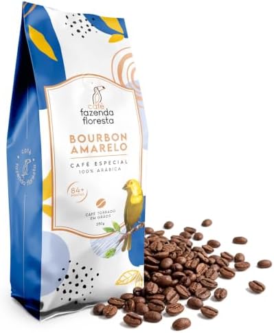 Café Especial Bourbon Amarelo Torrado em grãos - pacote de 250g